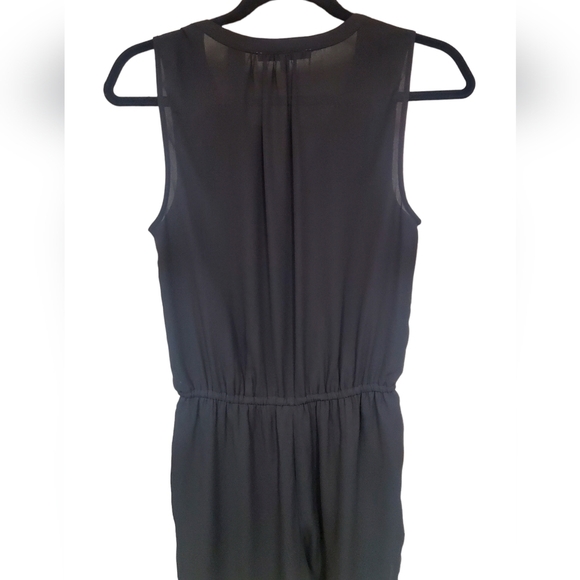 Daniel Rainn Black Sleeveless Lightweight Drawstring Romper, size S - Picture 2 of 9